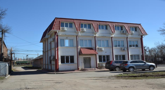 Industrial site with a railway line in Kharkov